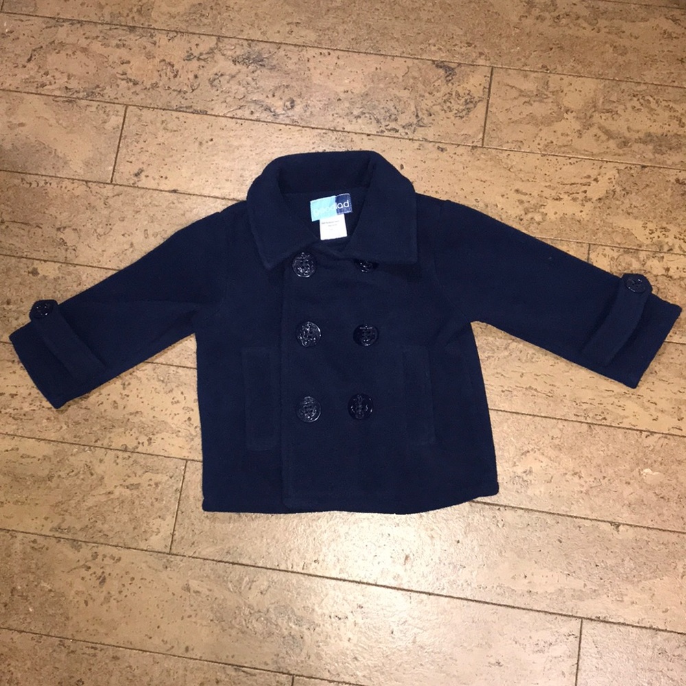 Goodlad navy blue fleece pea coat